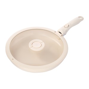 Сковорода с крышкой и съемной ручкой smart ceramic, D28 см