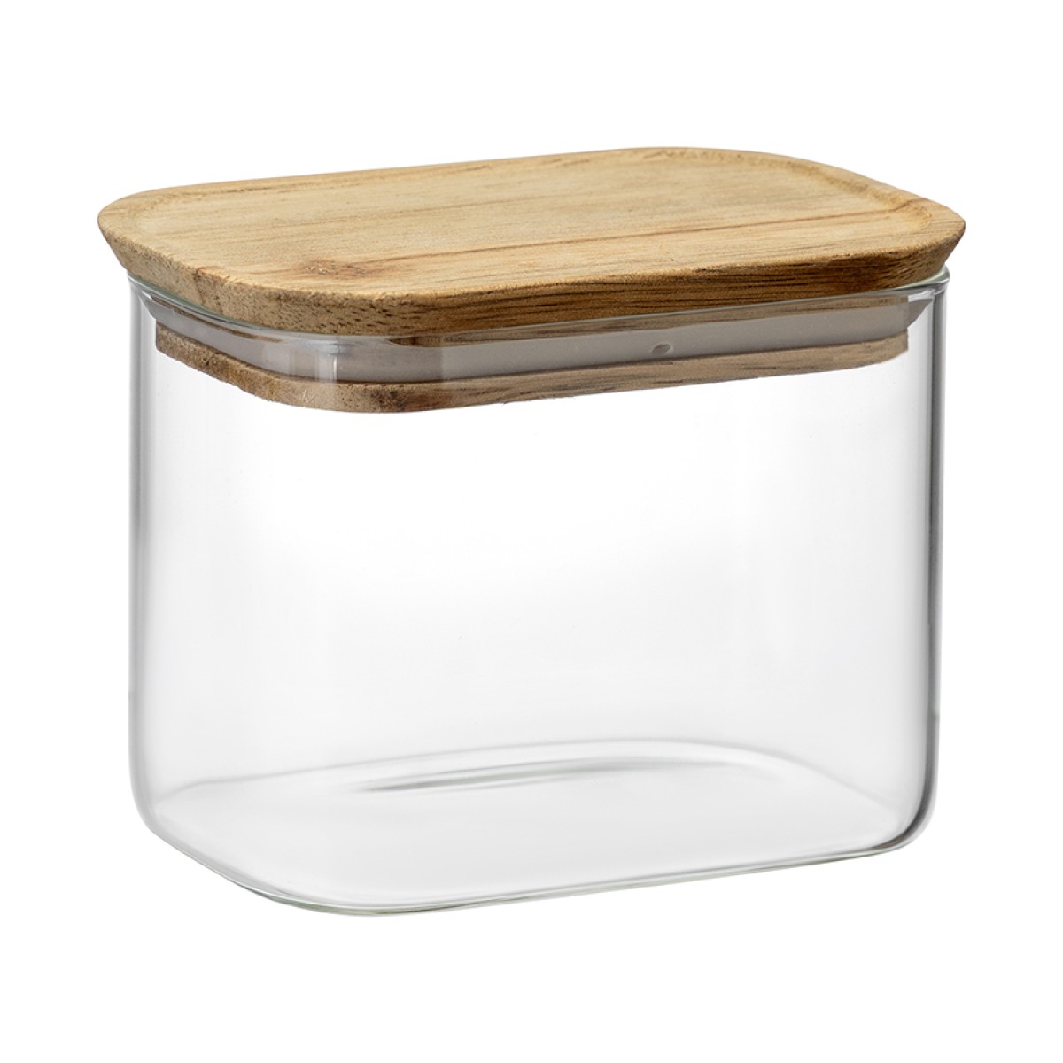 Банка для хранения прямоугольная glass acacia, 600 мл