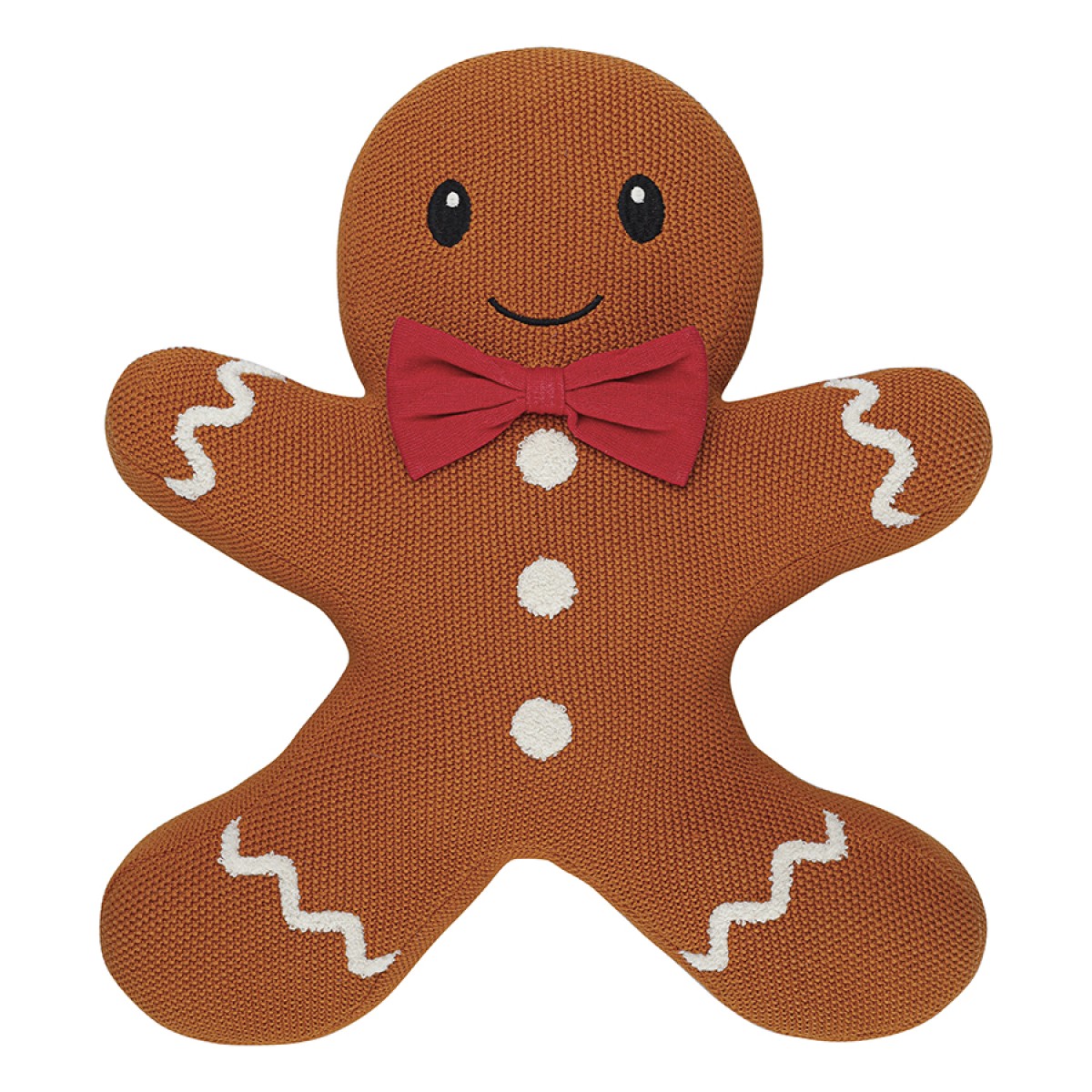 Подушка вязаная classy gingerbread из коллекции new year essential, 38х44 см