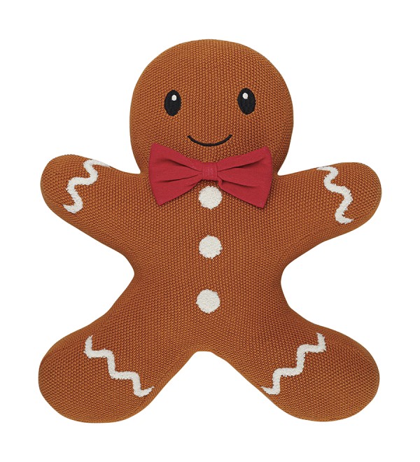 Подушка вязаная classy gingerbread из коллекции new year essential, 38х44 см