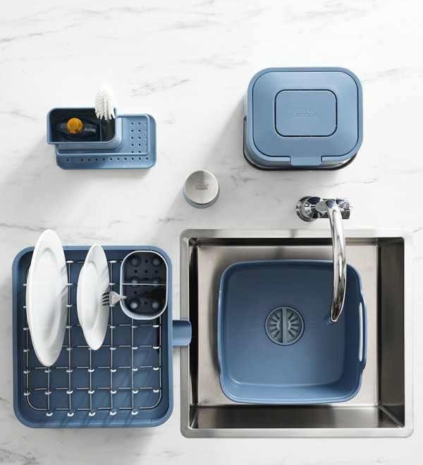 Контейнер для мытья посуды wash&drain™, синий