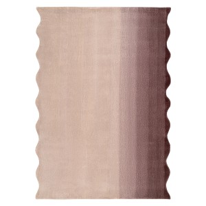 Ковер из шерсти over horizon цвета марсала из коллекции trendy ruffles, 200х300 см