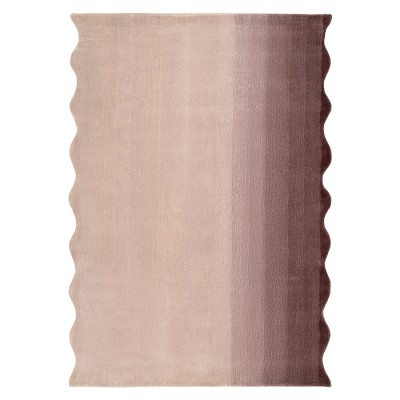 Ковер из шерсти over horizon цвета марсала из коллекции trendy ruffles, 200х300 см