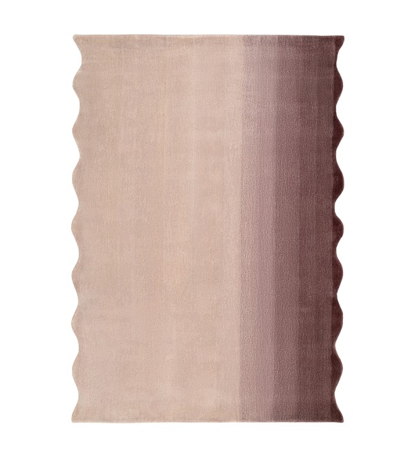 Ковер из шерсти over horizon цвета марсала из коллекции trendy ruffles, 200х300 см
