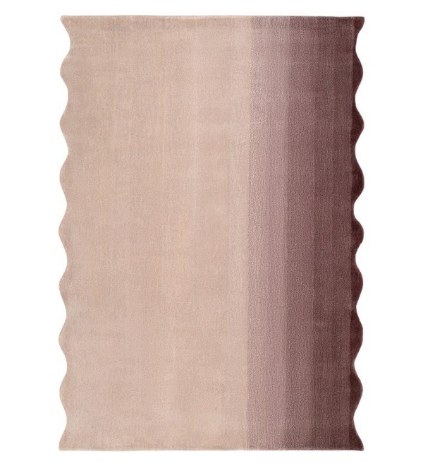 Ковер из шерсти over horizon цвета марсала из коллекции trendy ruffles, 200х300 см