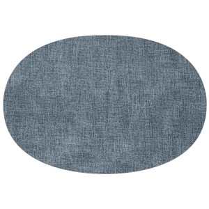 Салфетка подстановочная овальная двухсторонняя fabric, синяя