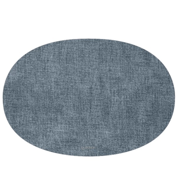 Салфетка подстановочная овальная двухсторонняя fabric, синяя