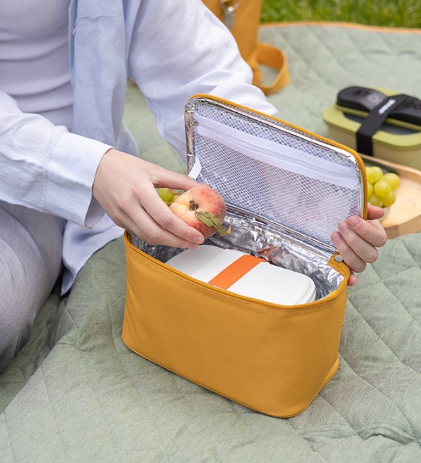 Термосумка для ланч-бокса/косметики/лекарств smart picnic, s, горчичная
