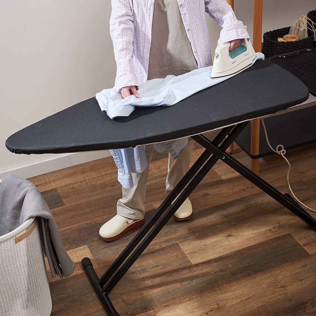 Доска гладильная напольная smart iron, 123х44 см, графит
