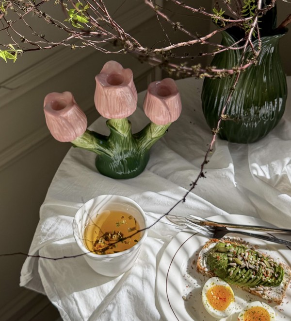 Подсвечник floret для трех свечей из коллекции blossom, 20 см
