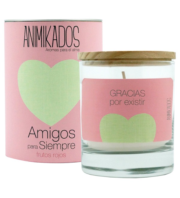Свеча ароматическая animikados, friends for life, frutos rojos, 40 ч