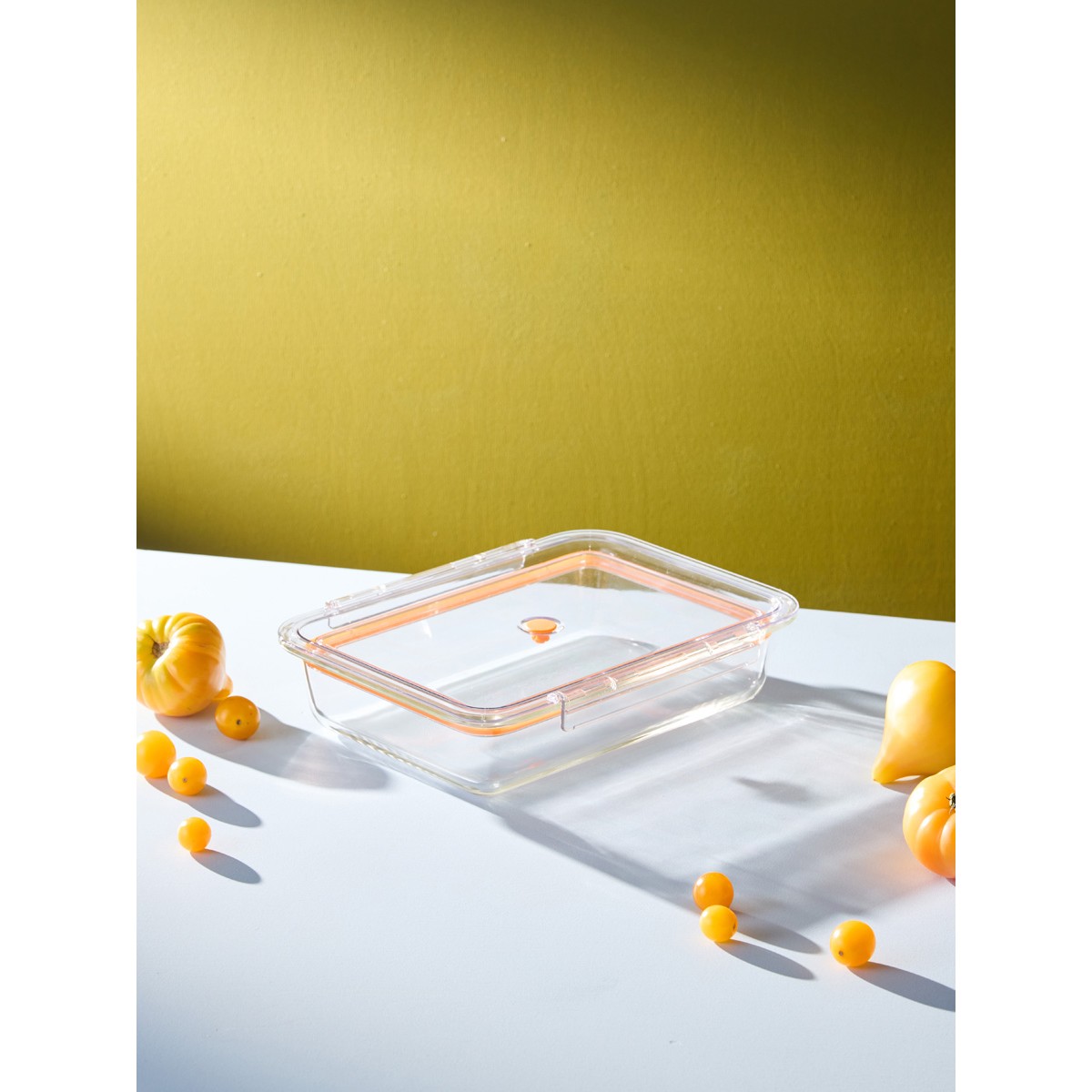 Контейнер для запекания и хранения click glass с крышкой, 2,4 л