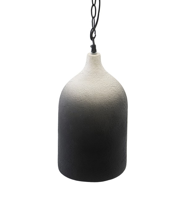 Светильник подвесной sustainable collection, D22х39 см, черный/белый
