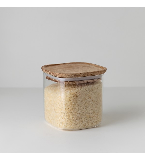 Банка для хранения квадратная glass acacia, 800 мл