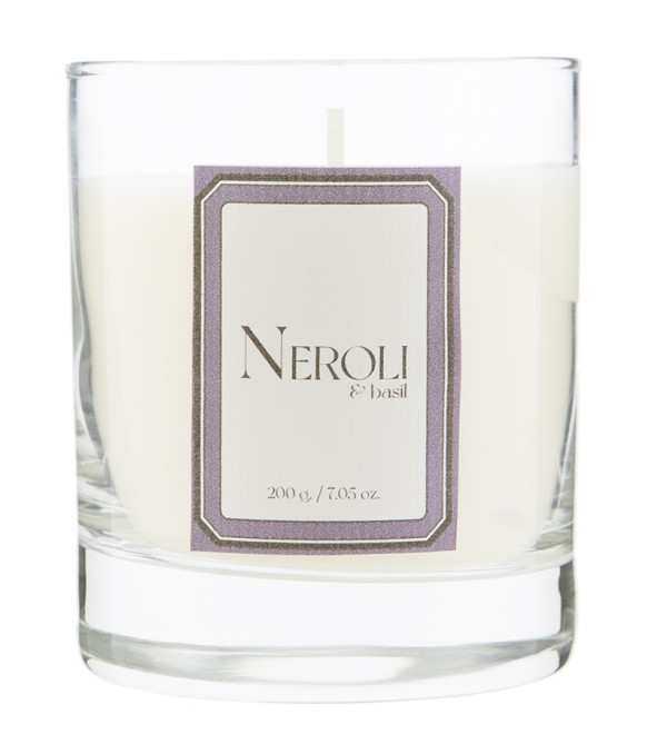 Свеча ароматическая sublime, neroli&basil, 40 ч