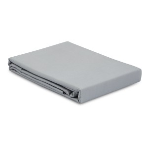 Простыня из премиального сатина светло-серого цвета из коллекции essential, 180х270 см