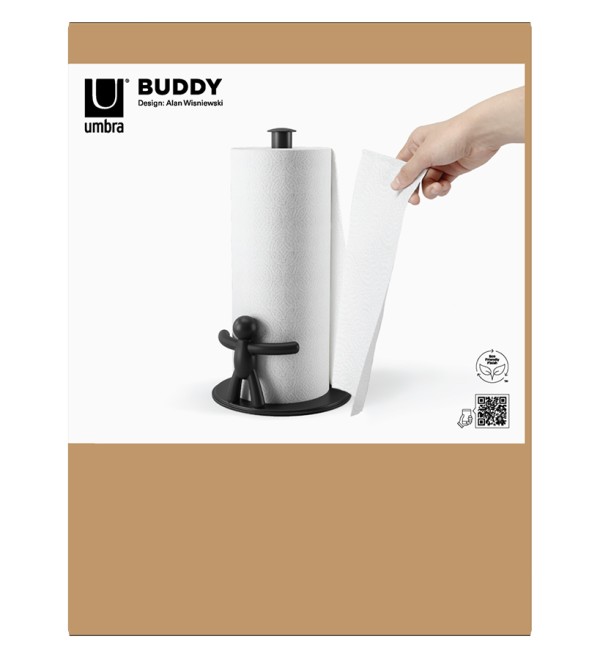 Держатель для бумажных полотенец buddy, черный