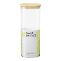 Банка для хранения квадратная glass bamboo, 1,9 л