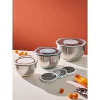 Набор стальных мисок balance с крышками и терками, 1,5 л/3 л/ 5 л
