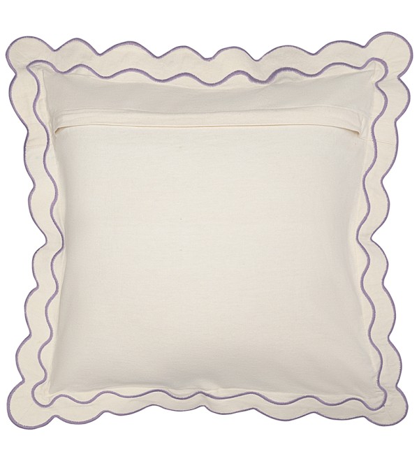 Чехол на подушку с контрастным кантом сиреневого цвета из коллекции trendy ruffles, 40х40 см