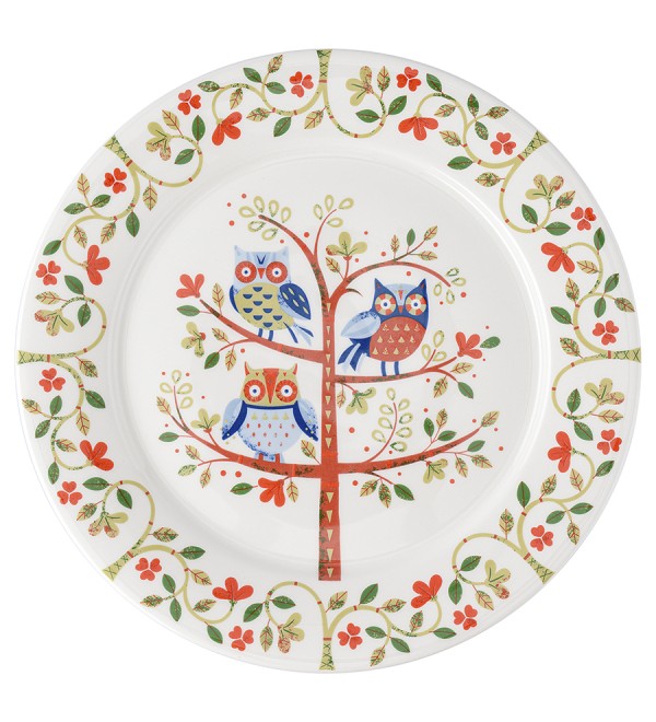 Тарелка owl из коллекции birds of paradise, D28 см