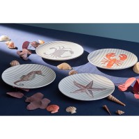 Набор из четырех тарелок aquarium из коллекции sea treasures, D21,5 см