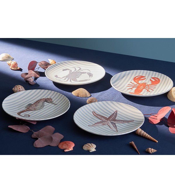 Набор из четырех тарелок aquarium из коллекции sea treasures, D21,5 см