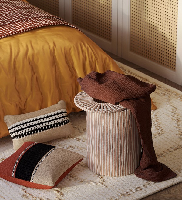 Корзина плетеная dholak beige из коллекции ethnic, размер m