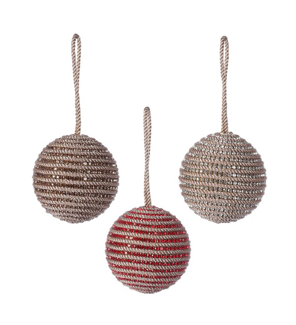 Набор елочных украшений rustic diamonds из коллекции new year essential, 3 шт.