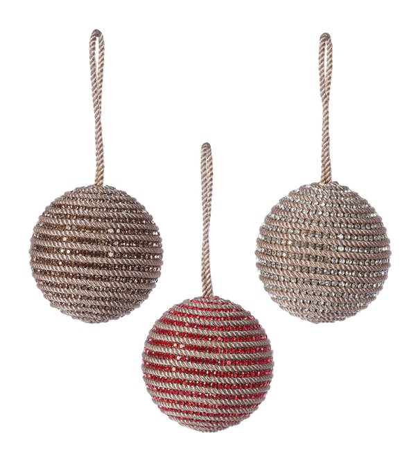 Набор елочных украшений rustic diamonds из коллекции new year essential, 3 шт.