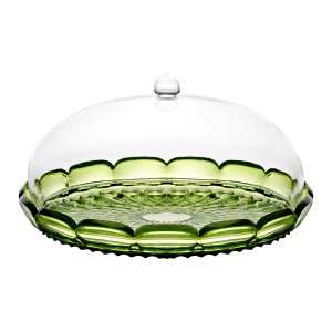 Блюдо сервировочное с крышкой vanity, D30 см, зеленое