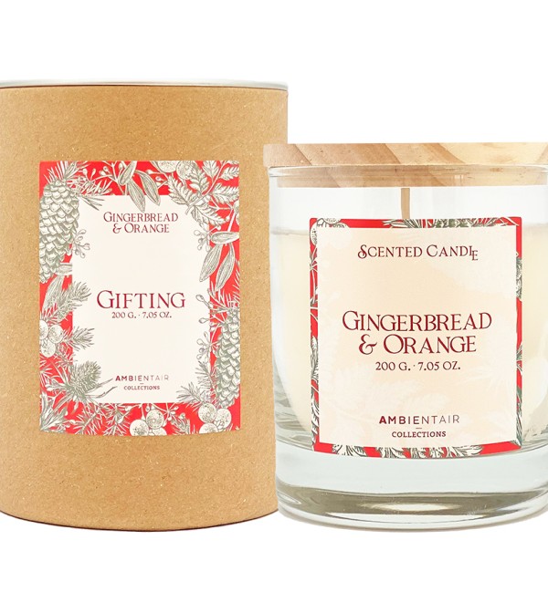 Свеча ароматическая gifting, gingerbread&orange, 40 ч