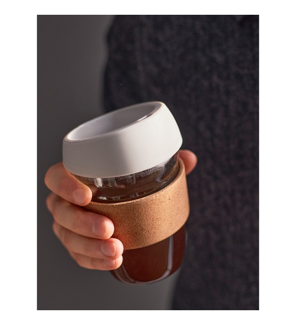 Кружка cozy cup, 350 мл, светло-серая