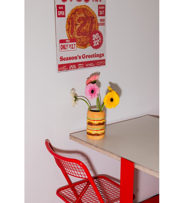 Ваза для цветов fast food, burger, 18 см