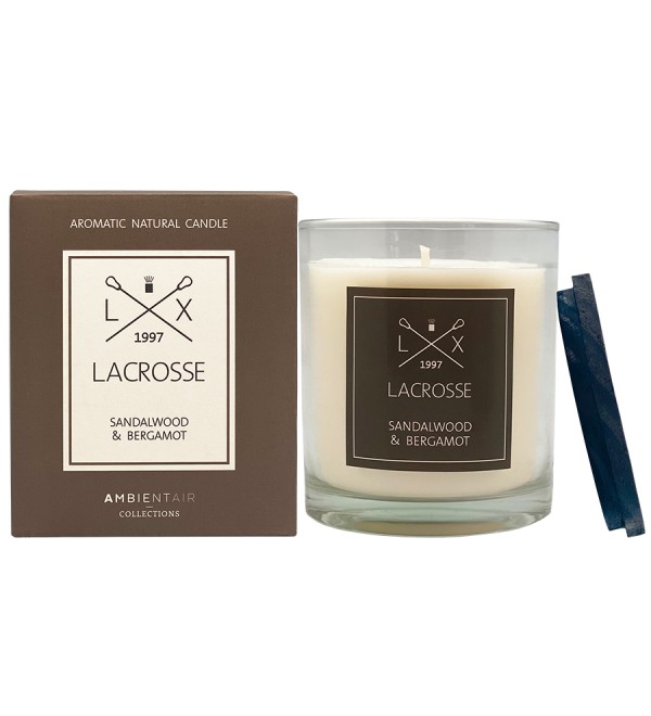Свеча ароматическая lacrosse, sandalwood&bergamot, 60 ч