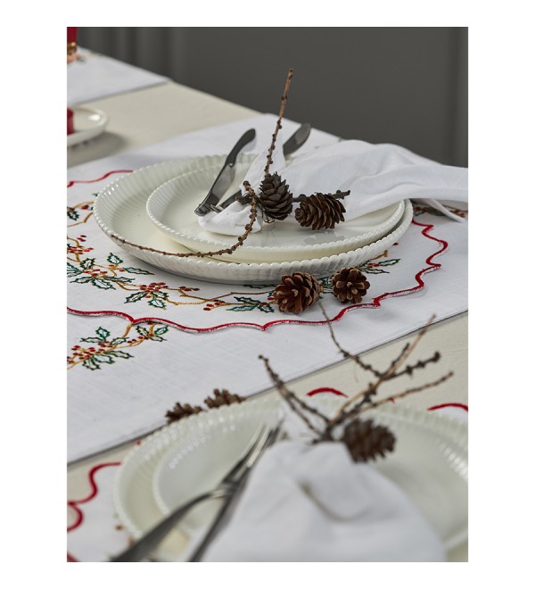 Дорожка на стол festive wreath из коллекции new year essential, 45х150 см