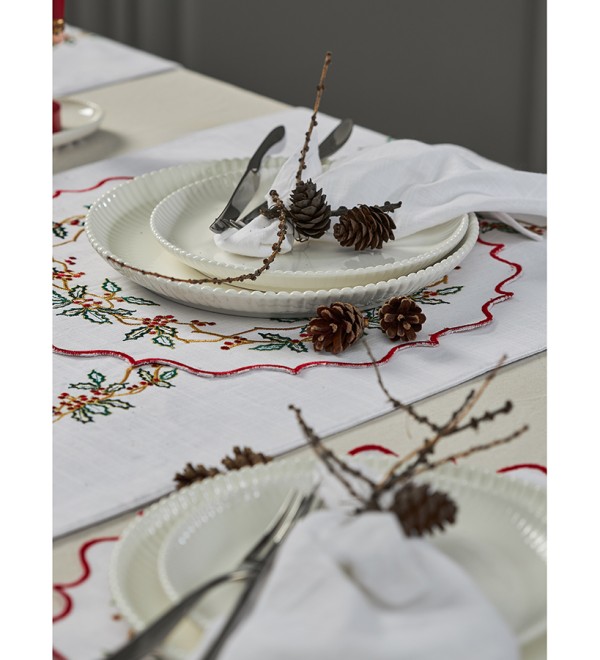 Дорожка на стол festive wreath из коллекции new year essential, 45х150 см