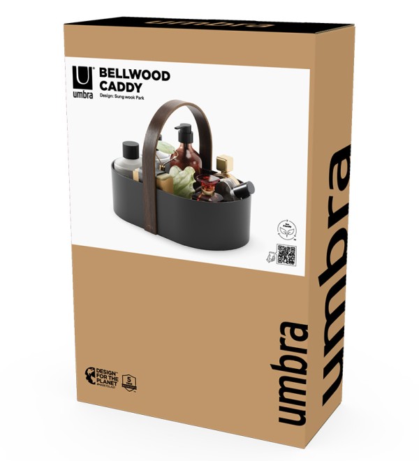 Органайзер bellwood caddy, 30х23 см, черный/орех