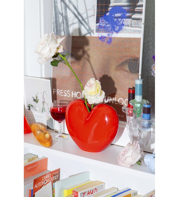 Ваза для цветов love, 15,5 см, красная