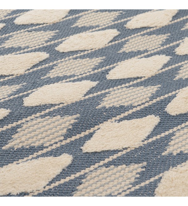 Ковер из хлопка синего цвета argyle из коллекции ethnic, 160х230 см