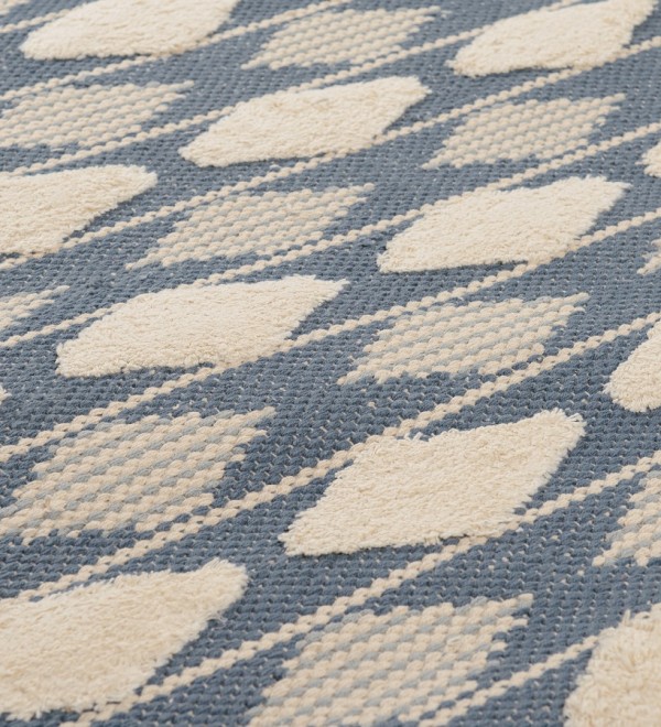 Ковер из хлопка синего цвета argyle из коллекции ethnic, 160х230 см