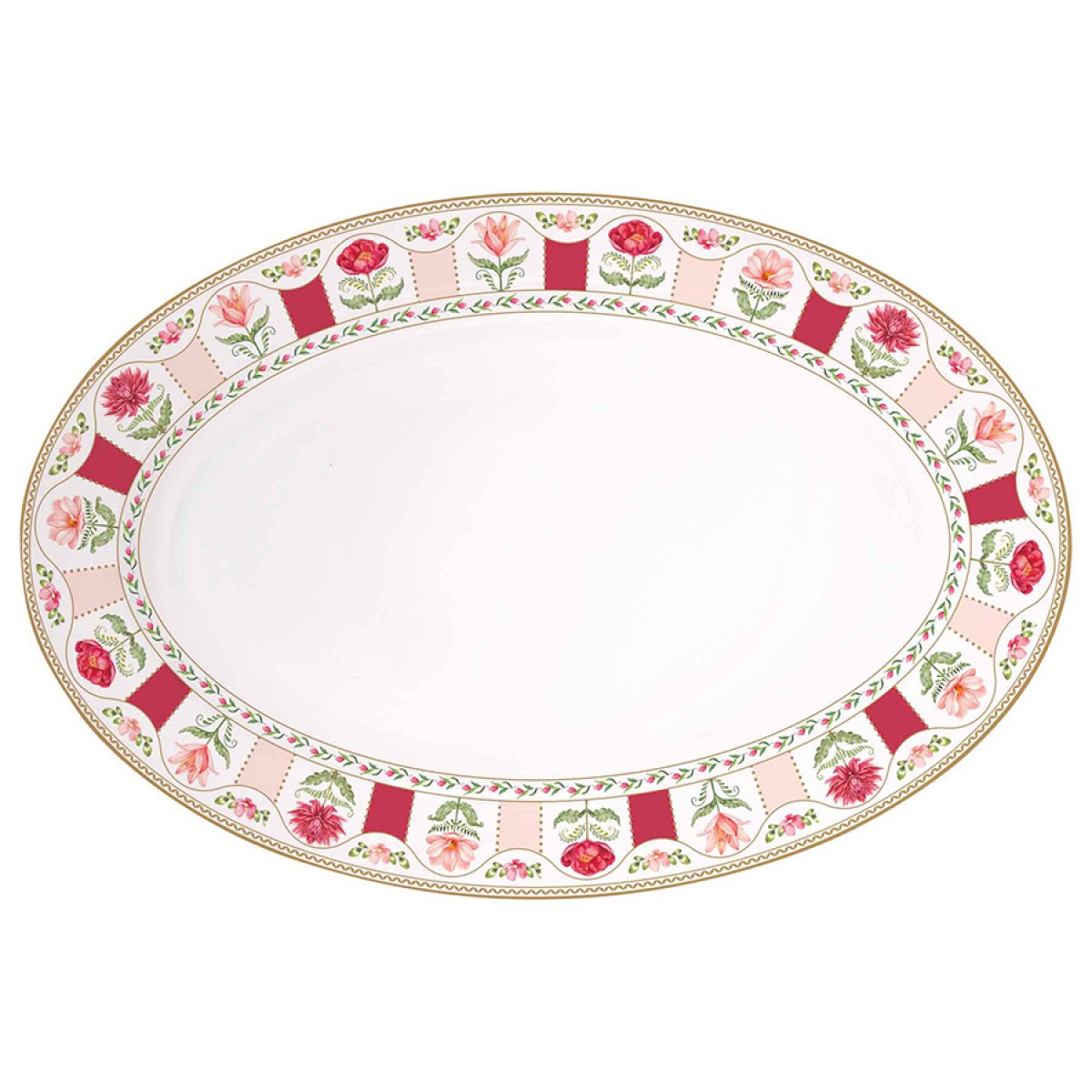 Блюдо овальное flowery, 35,5х24 см