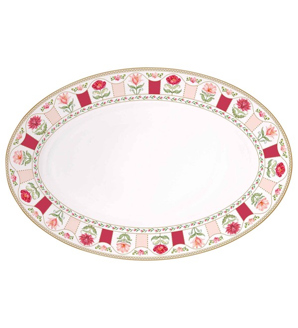 Блюдо овальное flowery, 35,5х24 см