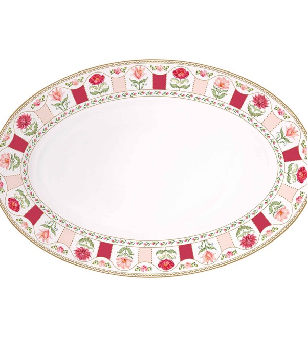 Блюдо овальное flowery, 35,5х24 см