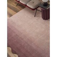 Ковер из шерсти over horizon цвета марсала из коллекции trendy ruffles, 200х300 см
