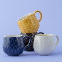 Кружка embossed, 350 мл, синяя