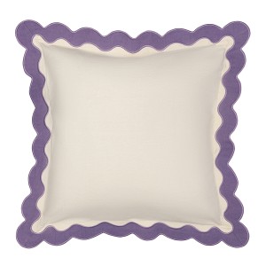 Чехол на подушку с контрастным кантом сиреневого цвета из коллекции trendy ruffles, 40х40 см