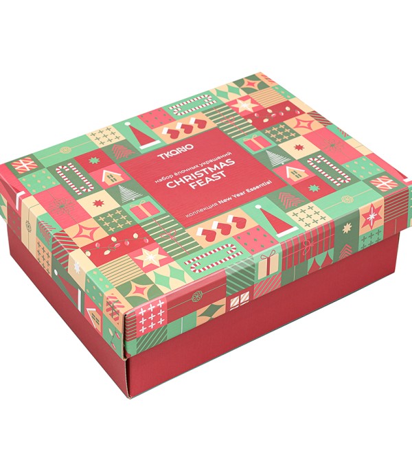 Набор ёлочных украшений christmas feast из коллекции new year essential, 4 шт.