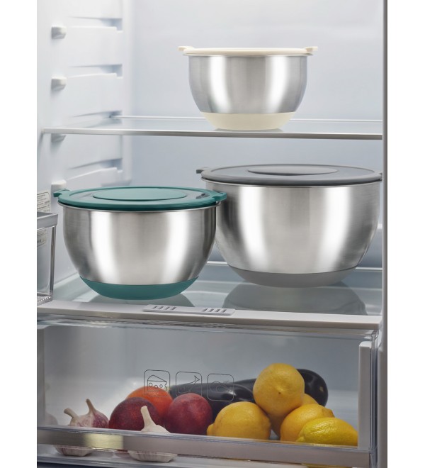 Набор стальных мисок balance с крышками и терками, 1,5 л/3 л/ 5 л