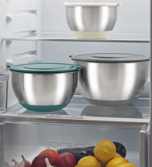 Набор стальных мисок balance с крышками и терками, 1,5 л/3 л/ 5 л